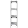 Librería 4 estantes madera ingeniería gris Sonoma 60x30x120 cm en Librerías y estanterías | Comprar online en Foru.es