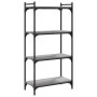Librería 4 estantes madera ingeniería gris Sonoma 60x30x120 cm en Librerías y estanterías | Comprar online en Foru.es