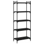 Librería de 5 estantes madera de ingeniería negro 60x30x154 cm en Librerías y estanterías | Comprar online en Foru.es