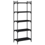 Librería de 5 estantes madera de ingeniería negro 60x30x154 cm en Librerías y estanterías | Comprar online en Foru.es