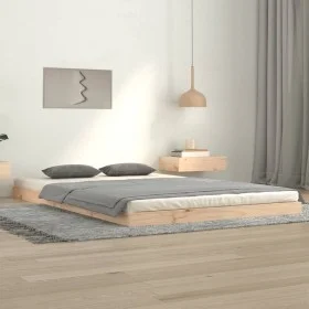 Solid pine wood bed frame 120x200 cm by vidaXL, Beds and slatted bases - Ref: Foro24-823449, Price: 105,84 €, Discount: %