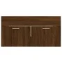 Set de muebles baño 2 pzas madera contrachapada marrón roble de vidaXL, Muebles de baño - Ref: Foro24-826625, Precio: 61,19 €...