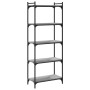 Librería 5 estantes madera ingeniería gris Sonoma 60x30x154 cm en Librerías y estanterías | Comprar online en Foru.es