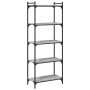 Librería 5 estantes madera ingeniería gris Sonoma 60x30x154 cm en Librerías y estanterías | Comprar online en Foru.es