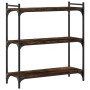 Librería 3 estantes madera ingeniería roble ahumado 80x30x86 cm en Librerías y estanterías | Comprar online en Foru.es