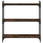 Librería 3 estantes madera ingeniería roble ahumado 80x30x86 cm en Librerías y estanterías | Comprar online en Foru.es