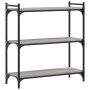 Librería 3 estantes madera ingeniería gris Sonoma 80x30x86 cm en Librerías y estanterías | Comprar online en Foru.es