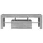 TV-Schrank mit LED-Leuchten Sonomagrau 120x35x40 cm von vidaXL, TV-Möbel - Ref: Foro24-815667, Preis: 71,84 €, Rabatt: %