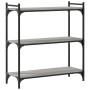 Librería 3 estantes madera ingeniería gris Sonoma 80x30x86 cm en Librerías y estanterías | Comprar online en Foru.es