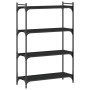 Librería de 4 estantes madera de ingeniería negro 80x30x120 cm en Librerías y estanterías | Comprar online en Foru.es