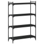 Librería de 4 estantes madera de ingeniería negro 80x30x120 cm en Librerías y estanterías | Comprar online en Foru.es