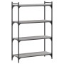 Librería 4 estantes madera ingeniería gris Sonoma 80x30x120 cm en Librerías y estanterías | Comprar online en Foru.es
