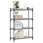 Librería 4 estantes madera ingeniería gris Sonoma 80x30x120 cm en Librerías y estanterías | Comprar online en Foru.es