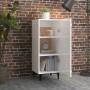 Aparador de madera contrachapada blanco brillante 34,5x34x90 cm de vidaXL, Aparadores - Ref: Foro24-812336, Precio: 50,81 €, ...