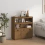 Aparador alto madera maciza de pino marrón miel 100x40x108,5 cm de vidaXL, Aparadores - Ref: Foro24-820165, Precio: 216,80 €,...