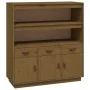 Aparador alto madera maciza de pino marrón miel 100x40x108,5 cm de vidaXL, Aparadores - Ref: Foro24-820165, Precio: 216,80 €,...