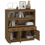 Aparador alto madera maciza de pino marrón miel 100x40x108,5 cm de vidaXL, Aparadores - Ref: Foro24-820165, Precio: 220,04 €,...