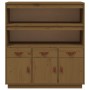 Aparador alto madera maciza de pino marrón miel 100x40x108,5 cm de vidaXL, Aparadores - Ref: Foro24-820165, Precio: 220,04 €,...