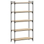 Librería 5 estantes madera ingeniería roble Sonoma 80x30x154 cm en Librerías y estanterías | Comprar online en Foru.es