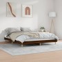 Estructura de cama madera de ingeniería marrón roble 120x200 cm de vidaXL, Camas y somieres - Ref: Foro24-832052, Precio: 113...