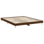 Estructura de cama madera de ingeniería marrón roble 120x200 cm de vidaXL, Camas y somieres - Ref: Foro24-832052, Precio: 113...