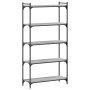 Librería 5 estantes madera ingeniería gris Sonoma 80x30x154 cm en Librerías y estanterías | Comprar online en Foru.es
