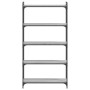 Librería 5 estantes madera ingeniería gris Sonoma 80x30x154 cm en Librerías y estanterías | Comprar online en Foru.es