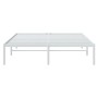 Estructura de cama de metal blanca 140x190 cm de vidaXL, Camas y somieres - Ref: Foro24-350913, Precio: 92,11 €, Descuento: %