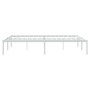 Estructura de cama de metal blanca 140x190 cm de vidaXL, Camas y somieres - Ref: Foro24-350913, Precio: 92,11 €, Descuento: %