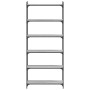 Librería 6 estantes madera ingeniería gris Sonoma 80x30x188 cm en Librerías y estanterías | Comprar online en Foru.es