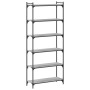 Librería 6 estantes madera ingeniería gris Sonoma 80x30x188 cm en Librerías y estanterías | Comprar online en Foru.es