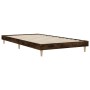 Estructura de cama madera de ingeniería roble humo 100x200 cm de vidaXL, Camas y somieres - Ref: Foro24-832058, Precio: 66,09...