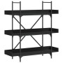 Librería de 3 estantes madera ingeniería negro 100x33x108,5 cm en Librerías y estanterías | Comprar online en Foru.es