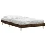 Estructura de cama madera de ingeniería roble humo 100x200 cm de vidaXL, Camas y somieres - Ref: Foro24-832058, Precio: 65,15...