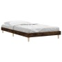 Estructura de cama madera de ingeniería roble humo 100x200 cm de vidaXL, Camas y somieres - Ref: Foro24-832058, Precio: 66,09...