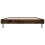 Estructura de cama madera de ingeniería roble humo 100x200 cm de vidaXL, Camas y somieres - Ref: Foro24-832058, Precio: 65,15...