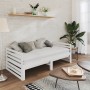 Sofá cama extraíble madera maciza de pino blanco 2x(90x200) cm de vidaXL, Camas y somieres - Ref: Foro24-806966, Precio: 208,...