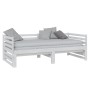 Sofá cama extraíble madera maciza de pino blanco 2x(90x200) cm de vidaXL, Camas y somieres - Ref: Foro24-806966, Precio: 208,...