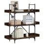 Librería 3 estantes madera ingeniería roble humo 100x33x108,5cm en Librerías y estanterías | Comprar online en Foru.es