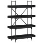 Librería de 4 estantes madera ingeniería negro 100x33x145,5 cm en Librerías y estanterías | Comprar online en Foru.es