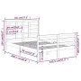Estructura de cama de madera maciza blanca 140x200 cm de vidaXL, Camas y somieres - Ref: Foro24-3105861, Precio: 132,28 €, De...