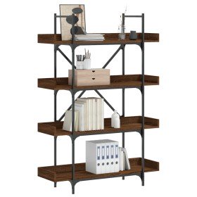 Librería de 4 estantes madera ingeniería marrón 100x33x145,5 cm en Librerías y estanterías | Comprar online en Foru.es
