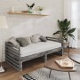 Sofá cama extraíble madera maciza de pino gris 2x(90x200) cm de vidaXL, Camas y somieres - Ref: Foro24-806967, Precio: 212,39...