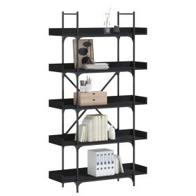 Librería 5 estantes madera de ingeniería negro 100x33x180,5 cm en Librerías y estanterías | Comprar online en Foru.es