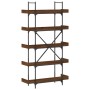 Librería 5 estantes madera ingeniería marrón 100x33x180,5 cm en Librerías y estanterías | Comprar online en Foru.es