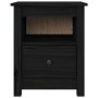 Mesitas de noche 2 uds madera maciza de pino negra 40x35x49 cm de vidaXL, Mesitas de noche - Ref: Foro24-813718, Precio: 71,4...