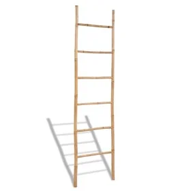 Escalera para toallas con 6 peldaños de bambú de vidaXL, Toalleros - Ref: Foro24-41496, Precio: 35,43 €, Descuento: %