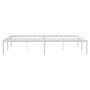 Estructura de cama de metal blanca 160x200 cm de vidaXL, Camas y somieres - Ref: Foro24-350916, Precio: 108,19 €, Descuento: %