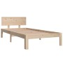 Estructura de cama de madera maciza de pino 90x200 cm de vidaXL, Camas y somieres - Ref: Foro24-810480, Precio: 85,05 €, Desc...