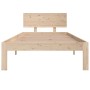 Estructura de cama de madera maciza de pino 90x200 cm de vidaXL, Camas y somieres - Ref: Foro24-810480, Precio: 85,05 €, Desc...